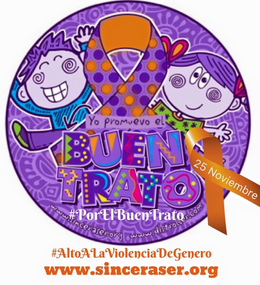 25 Nov. #DiaInternacionalContraViolenciaDeGenero 
Es el día naranja en todo el mundo. Comparte la imagen sé SOLIDARIDAD y COMPROMISO con niñas, adolescentes y mujeres q han sufrido algún tipo d violencia y parte d la solución a esta forma de violencia! #PorElBuenTrato