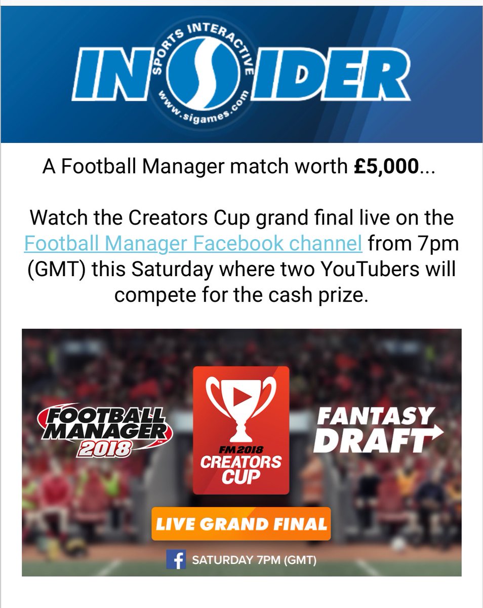 WeStreamFM's tweet image. I hope you’ll all join us this evening to watch the @FootballManager  #CreatorsCup Final live.

@daveazzopardiFM vs @LE96_z 

Winner takes all 💪

#FM18 #WeAreTheCommunity #WeStreamFM #_LikeABoss #TeamDave