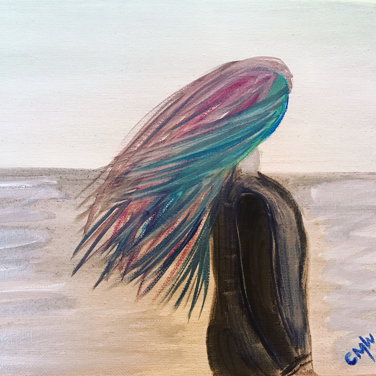 PeaceInArtworks's tweet photo. “Thinking Along Water’s Edge” &amp; “Depression”
9x12 wrapped canvas. #DalerRowneyWatercolour
“Your illness does not define you. Your strength &amp; courage does." #mentalhealthawareness #bipolardepression #beyoubestrong #endthestigma  #artforsalebenefits
@buddyproject https://t.co/yS2TSmK8eC