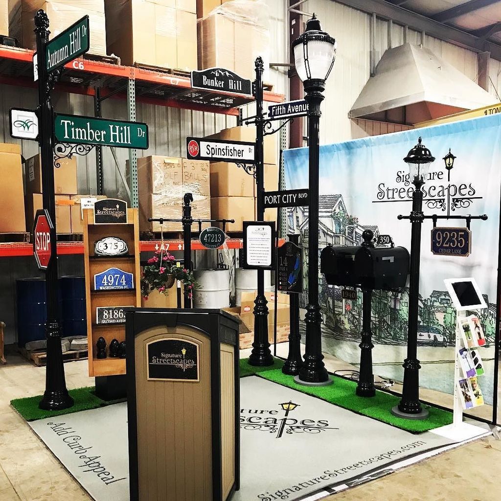 PortCitySignage's tweet photo. Our dry run setup for @intlbuildersshow is complete | we’re so excited for Orlando 2018 | #seeyousoon #orlando • • • • •
#bronzeplaque #castplaque #aluminum #bronze #streetsign #mailbox #streetlight #addressplaque #stopsign #polebase #historical … https://t.co/705tyOqFgj https://t.co/YRsEZrUWBm