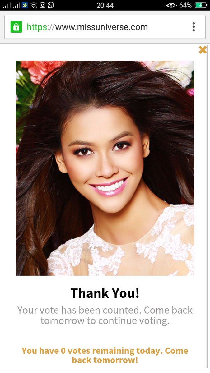rahmakhusniaa's tweet photo. Ayoo yang punya hp lebih dari satu, kita buat akun lebih banyak lagi dan vote bunga #MissUniverse #Indonesia https://t.co/B7SxncZy8M