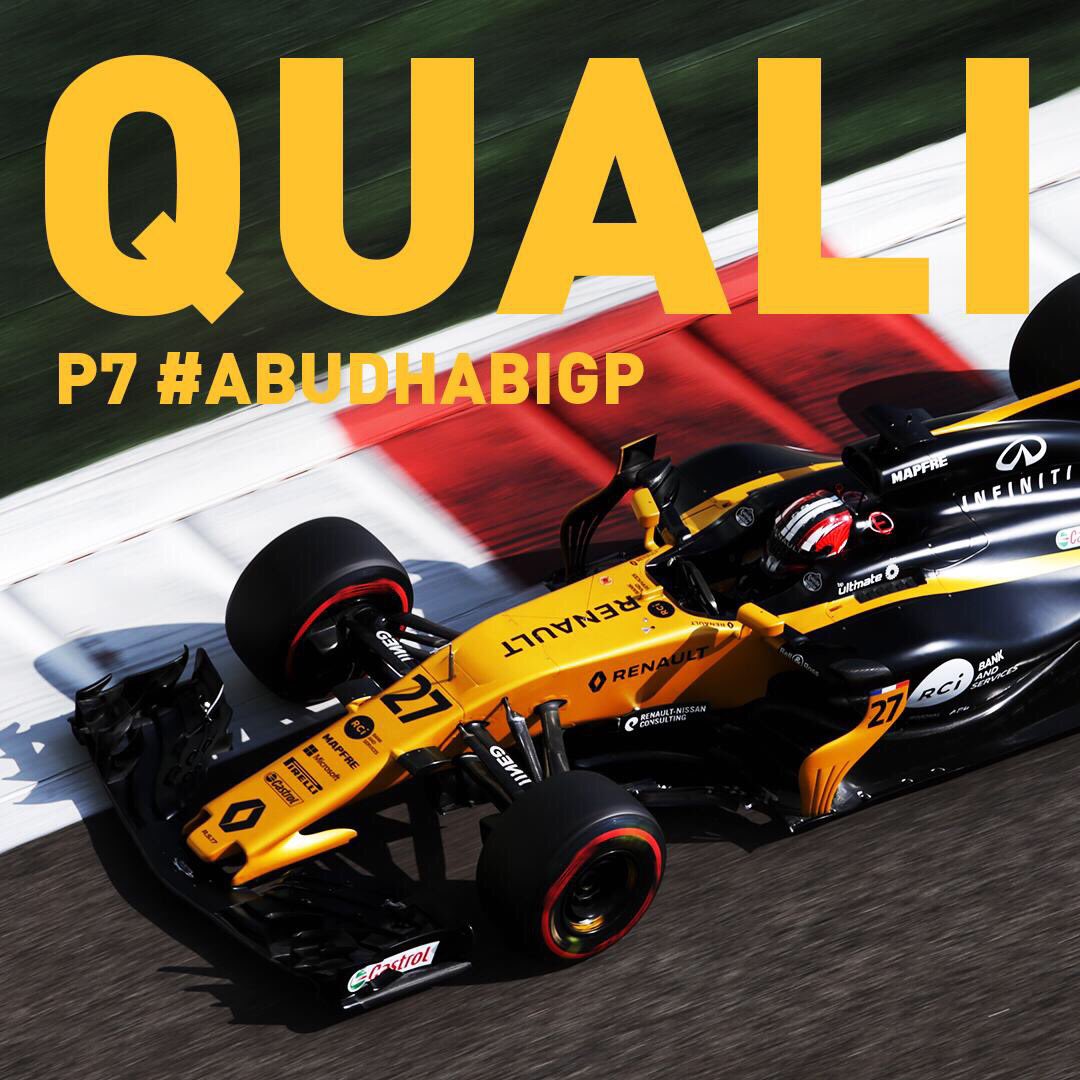 HulkHulkenberg's tweet image. P7 #F1 #AbuDhabiGP @RenaultSportF1