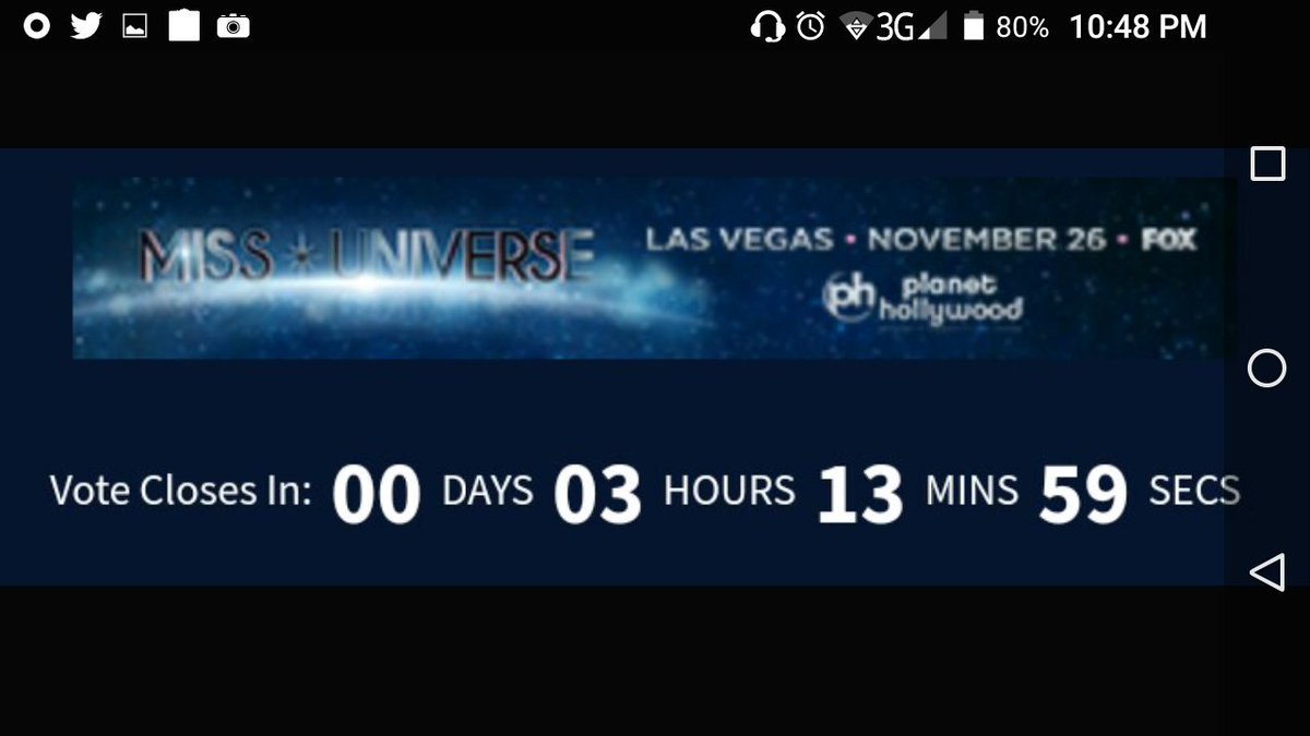 andyvidal7's tweet photo. #MissUniverse #Philippines
We've got to hurry to vote for Rachel Peters because time... I'll show you why. 

(Screen shot edited photo) https://t.co/ULiPajMi5C