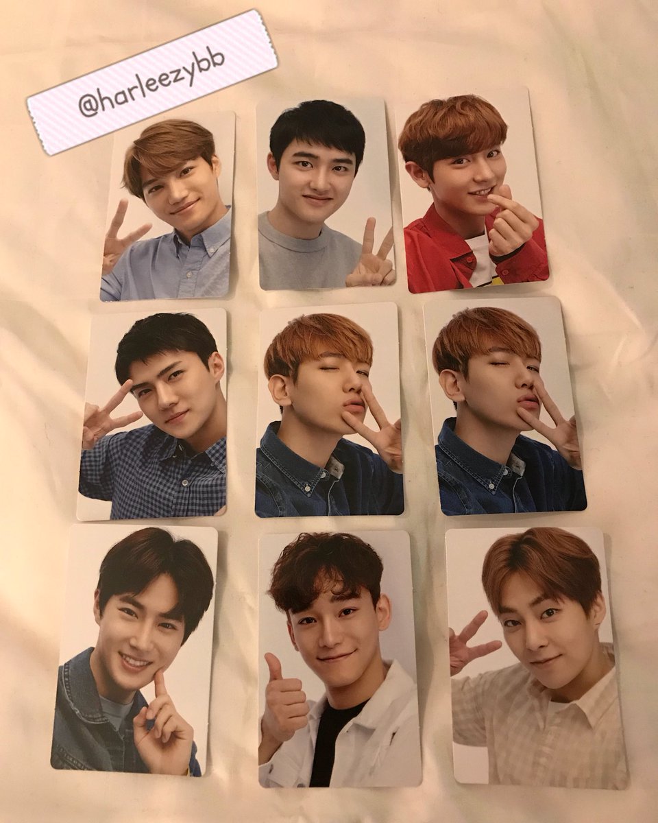 harleezybb's tweet photo. Thanking the exo gods for my luck on these photocards 😭😭😭😭😭 I almost cried at sm coex hahaha #TheElyXiOn #smartium #exo https://t.co/5gQ92DIq3o