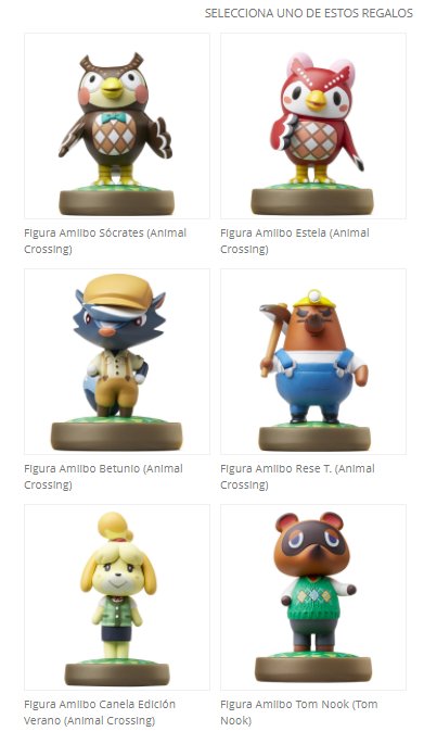 amiiboES's tweet photo. .@linkvron nos avisa que en @elcorteingles tienen una promoción similar en la que por la compra de un #amiibo (algunos de ellos incluso rebajado a 6'50€) te regalan un amiibo de Animal Crossing de esta selección: https://t.co/9CiqvvKeKX