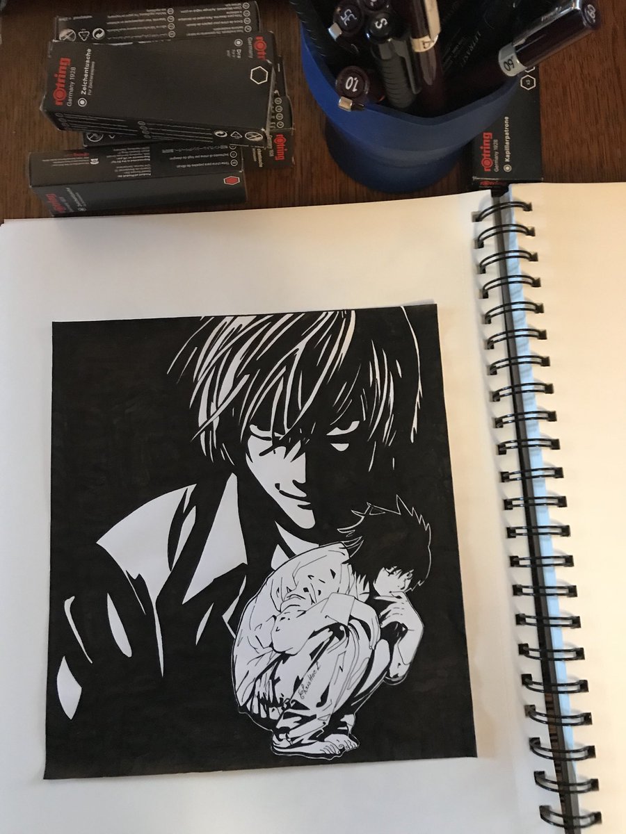CChriscreative's tweet photo. Death Note is back 🤔🙀😻
Shadow right behind 🙀😱

#deathnote #deathnotekira #deathnotefan #deathnotemanga #deathnotemovie #manga #mangadrawing #mangaart #mangas #mangagirl #mangaboy #mangaka #mangakawork #dessinmanga #dessin #artwork #artdrawing #artdrawings #twitter https://t.co/uwnJ0GrDsr