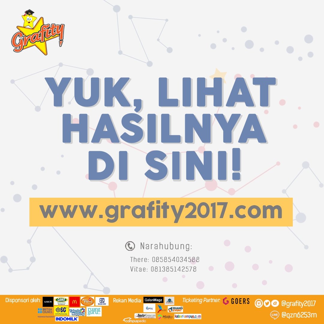 grafity2017's tweet photo. [..]
Narahubung:
• There (085854034588/therewn) 
• Vitae (081385142578/vitaeprativi) https://t.co/qDlpYUckoo