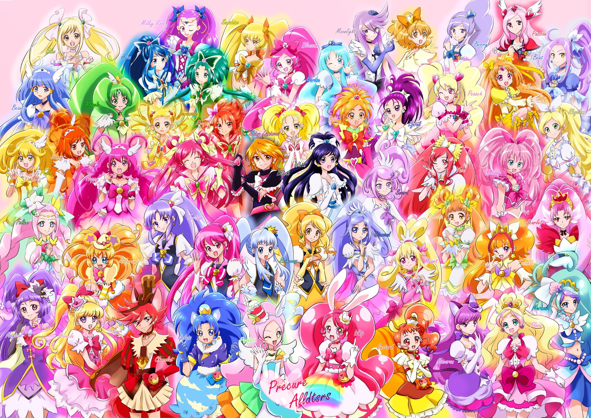 夢永 No Twitter 全員描いた報告最終日 プリキュアオールスターズ プリキュア Precure プリキュアオールスターズ