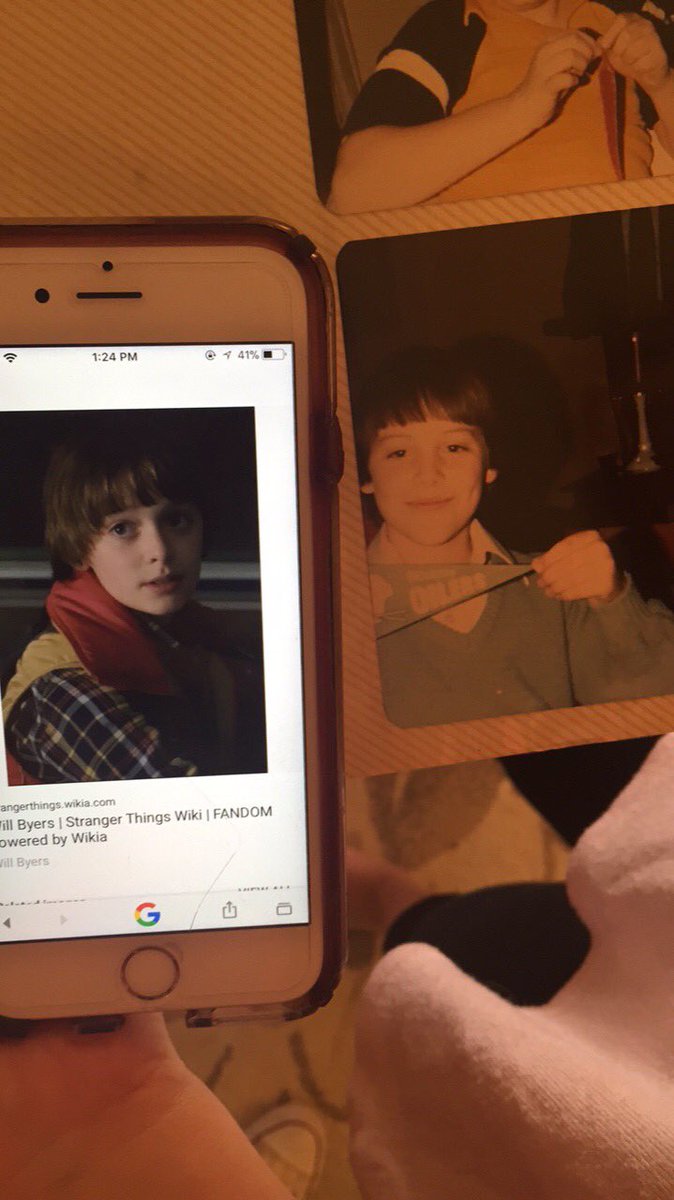 elaina_cannon's tweet photo. can we just talk about how my dad is Will Byers? https://t.co/CLKIPoZ869