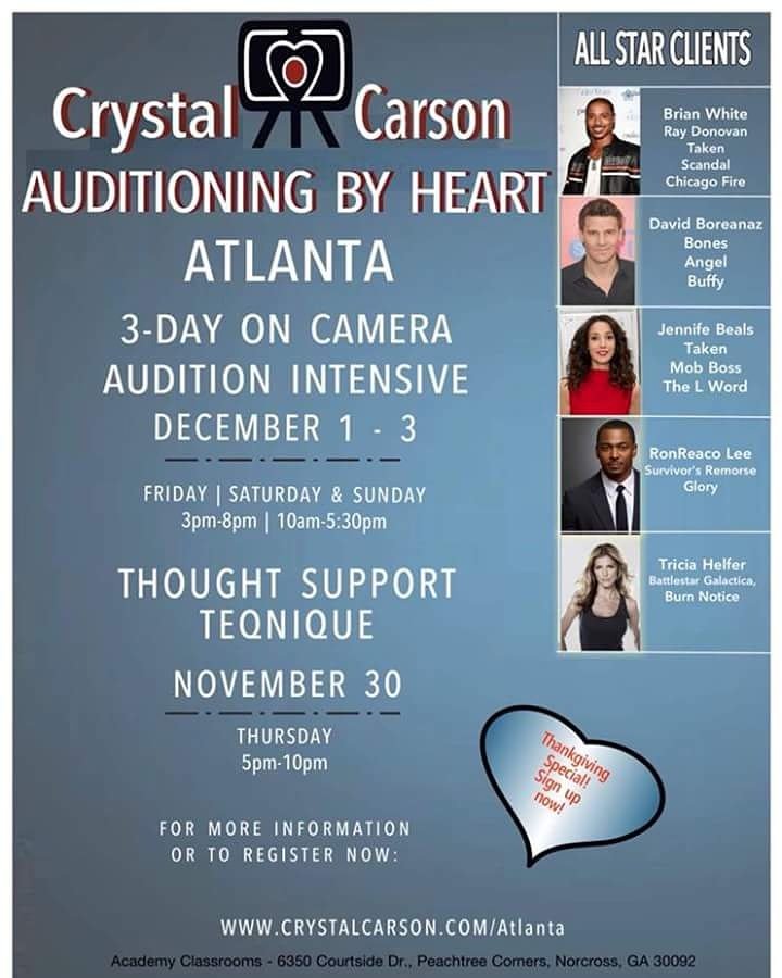 actormgladden's tweet photo. @ActingCoachCrys is back! Sharpen your acting skills. Athletes train, dancers train....actors should too!
https://t.co/Nj4sLlKzaz
#auditioningbyheart #crystalcarson #training #actorslife #iamenough #iamatlshottest #betterafterdark #trending #artist #MichaelGladden https://t.co/B0V7WOTVGY