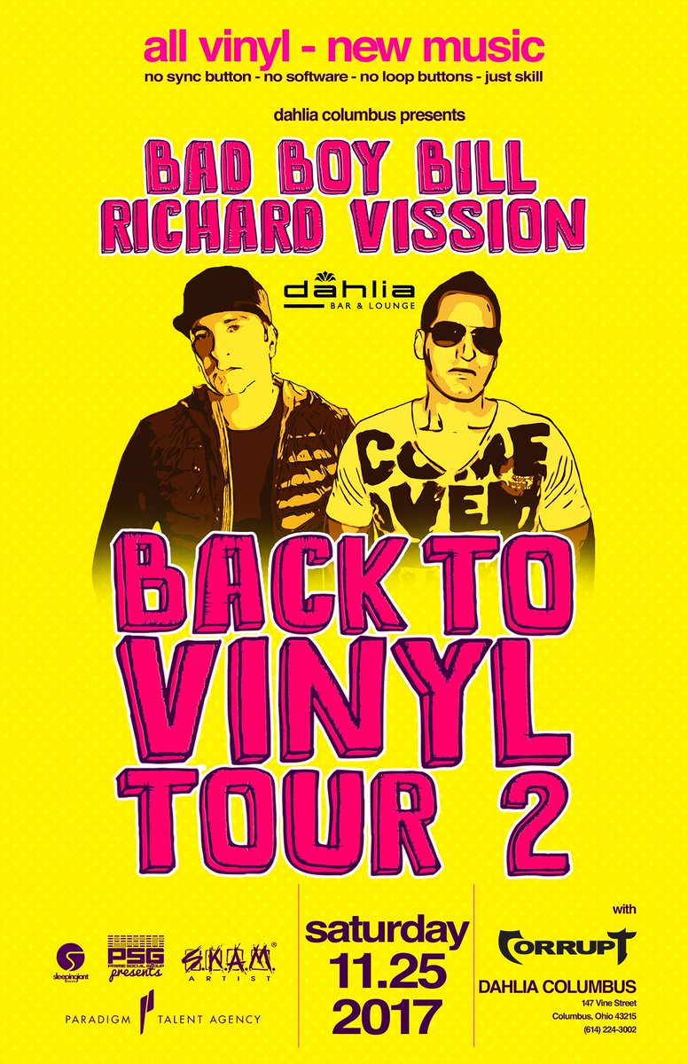 DjjMacOfficial's tweet photo. So excited to set the room with my Buddy DJ Blue tonight, we are on right before the legends @djbadboybill and @richardvission at @dahliacolumbus !!! BluJ takes the stage at 11:30pm! #housemusic #dj #duo #bluj #backtovinyltour https://t.co/lvklcSOHJp
