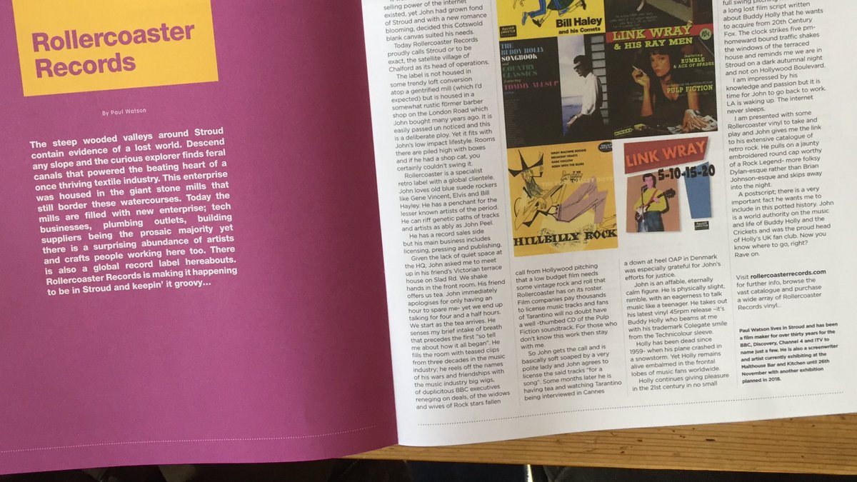 RollercoasterGB's tweet photo. Stroud listings magazine @GoodOnPaper_ has features not only on Rollercoaster Records but on @theredpropeller and their new 7” Rollercoaster release Sandi Says / Johnny Johnny https://t.co/L1bXuyYIUr