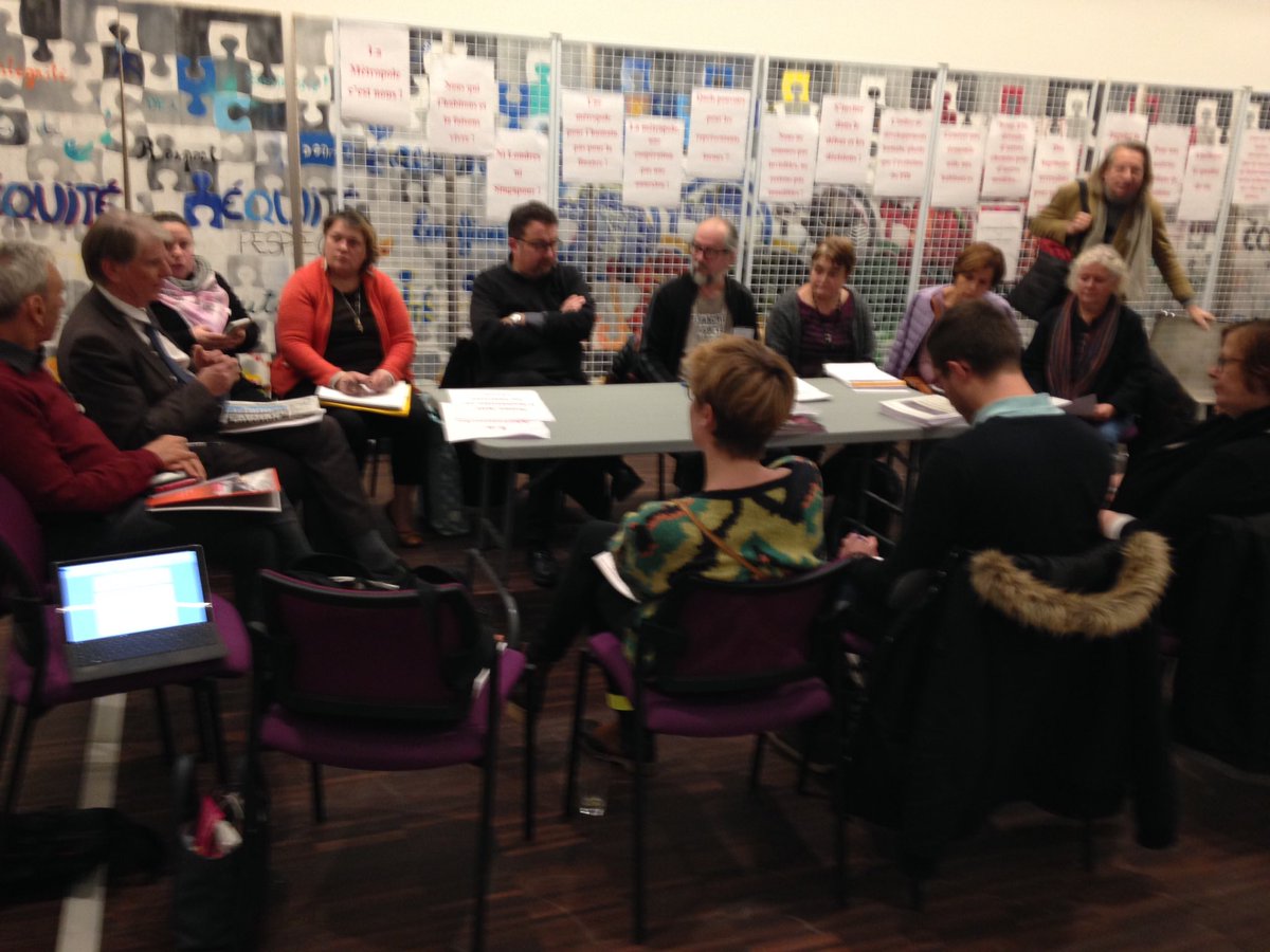 PBraouezec's tweet photo. Atelier sur la construction métropolitaine aux #Assises2017. Les habitants réaffirment La METROPOLE c'est NOUS! Comment rendez la Metropole accessible à toutes et tous ? https://t.co/LPpu3HMn0n