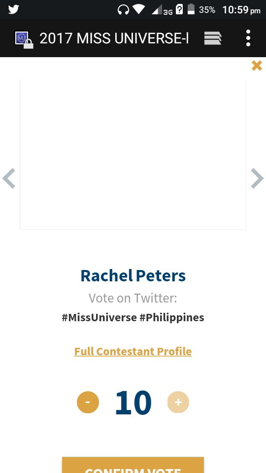 krizchen3's tweet photo. Ten votes , easy !!!! Go for voting onlines ,  #MissUniverse  #Philippines https://t.co/c2DZY2xtSb