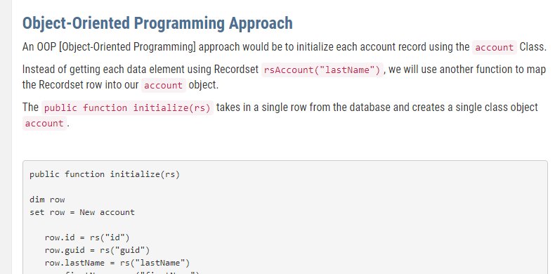 dhaliweb's tweet image. How to: Converting Recordset into Objects in Classic ASP 
dhali.com/programming/co…
@ClassicASP #classicasp #oop