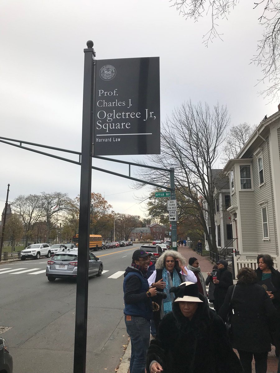 BHDAMEC's tweet photo. Dr. Charles Ogletree, member of Saint Paul AME Church, Cambridge, MA; Rev. Ellis Washington, Pastor has a square named in his honor at Harvard Square! To God be the GLORY! #BHDAME #IamAME #NEAC https://t.co/41of1N0b0R