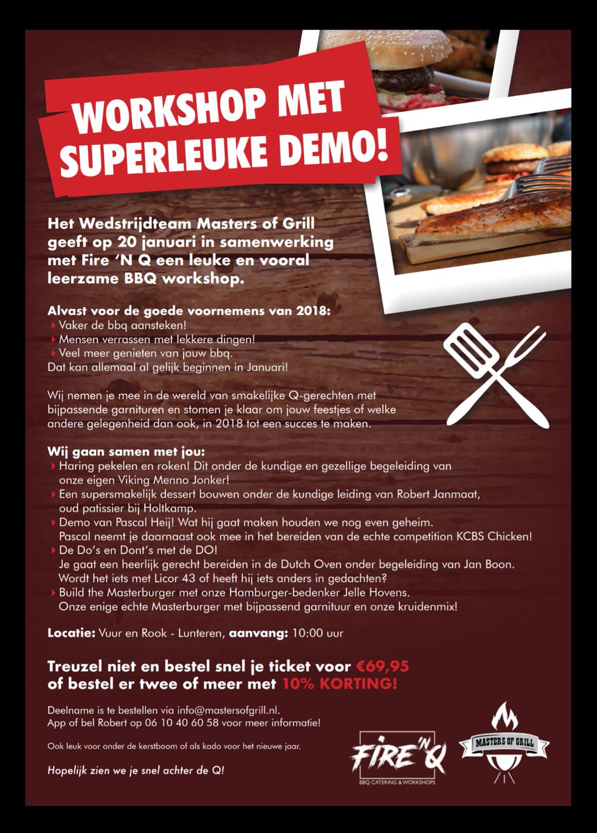 mastersofgrill's tweet image. Super leuk!! #kadotip #kerst #workshop #Barbecue #vuurenrook #Mastersofgrill