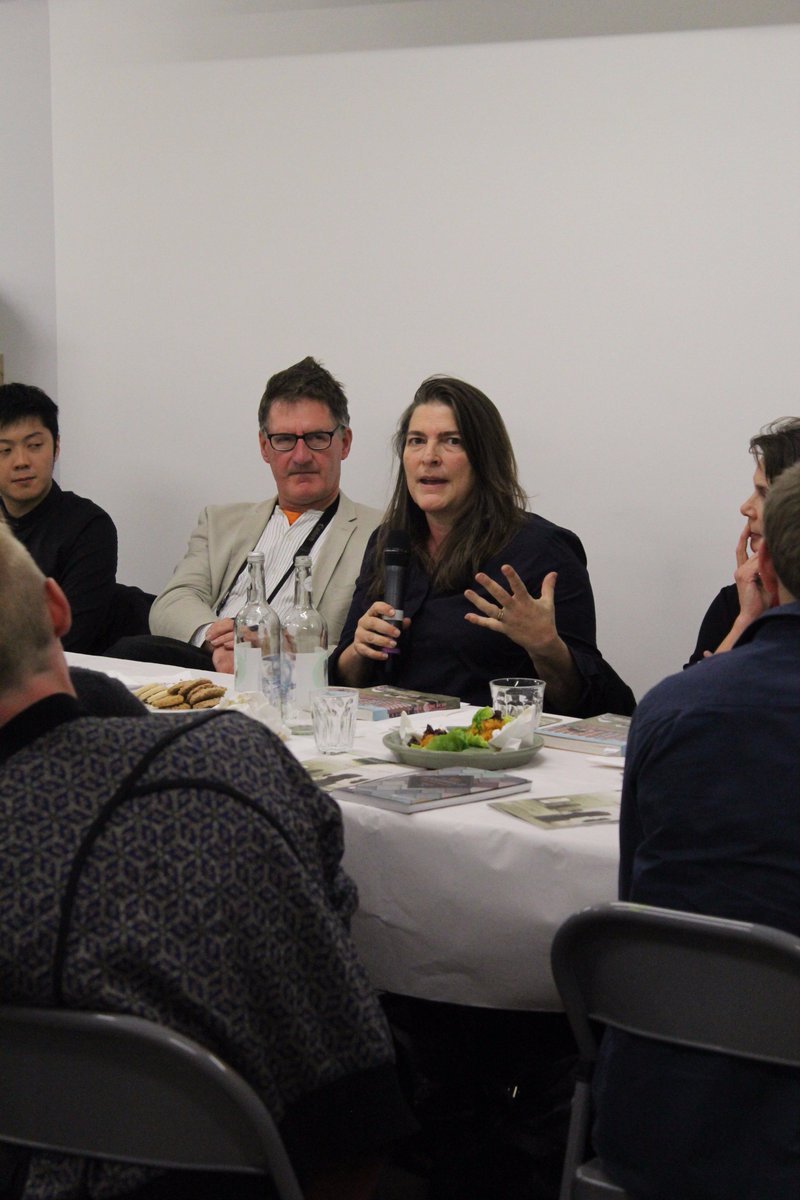 HWSomerset's tweet photo. Leading design collaboratives: NATØ, @MUFarchitecture and Assemble, joined us at #HWSomerset today to discuss their practices, the processes through which they work together and sharing their origin myths. The conversation was chaired by critic and designer @PhinHarper https://t.co/WULhrjopNp
