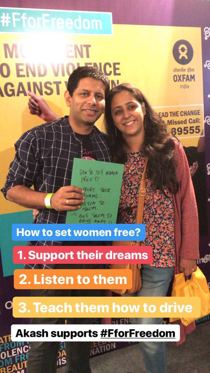 OxfamIndia's tweet photo. We have @akashbanerjee to support us to end violence against women #FforFreedom on #KuthuFireTour https://t.co/wUFrgmjyIv