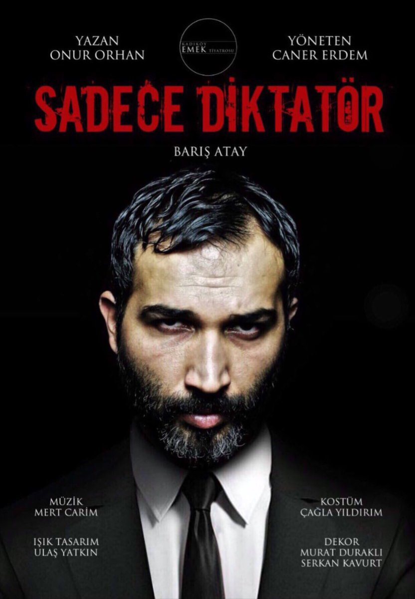 "Sadece Diktatör"
17 Aralık Pazar 19:00
23 Aralık Cumartesi 20:30
Biletler biletix ve gişemizde
0542 213 60 50