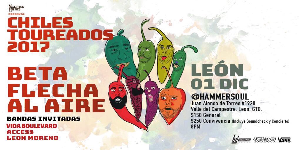 ¡Próxima parada de <a href="/VidaBoulevard/">Vida Boulevard</a> #León 01DIC con <a href="/FlechaAlAire/">Flecha Al Aire</a> y <a href="/beta_mx/">BETA</a>! En <a href="/HammerSoulLeon/">Hammer Soul León</a>