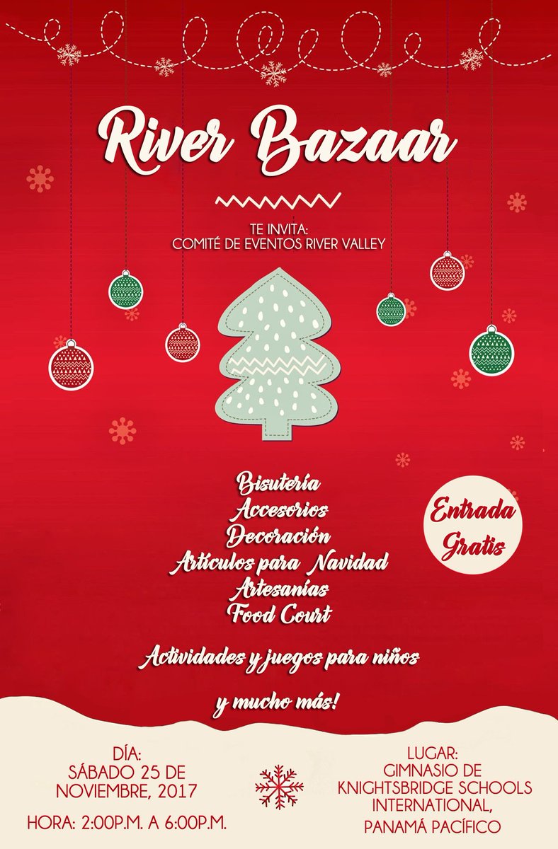 panamapacifico's tweet photo. Hoy desde las 2pm acompáñanos al River Bazaar 2017 en el @ksipanama y encuentra desde artículos navideños, accesorios hasta bisutería y artesanías. También habrá juegos para niños, foodcourt y mucho más. #RiverBazaar #PreparateParaNavidad #PanamaPacifico https://t.co/mevvpeSexy