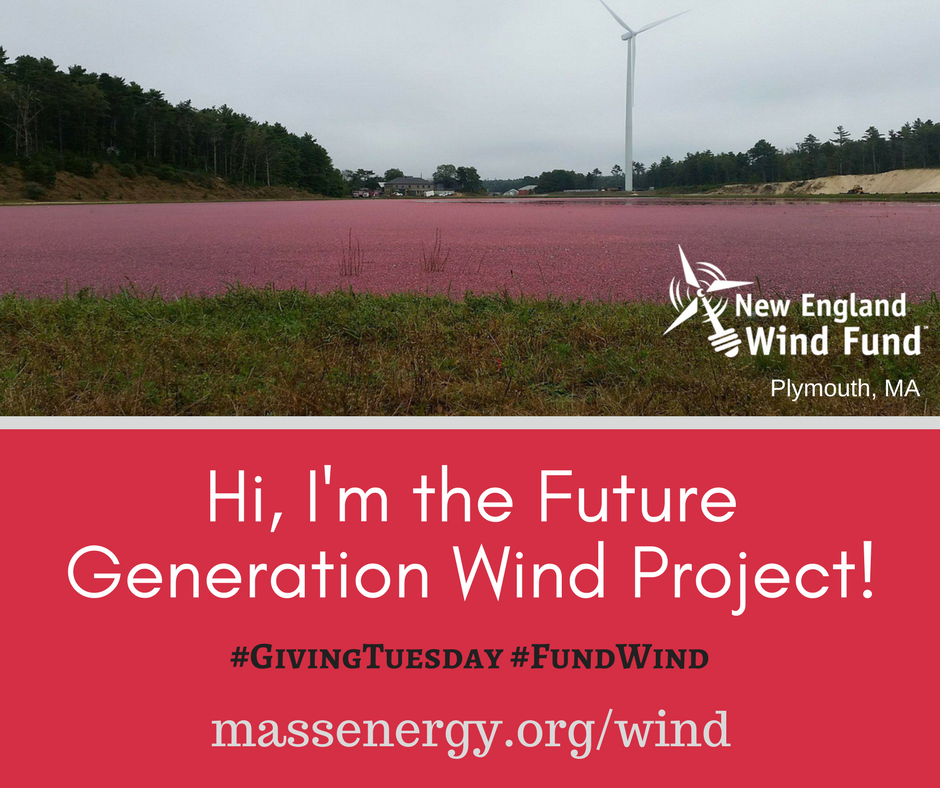 GEConsumers's tweet photo. The Future Generation Project: an 8 MW project on the Mann Family Cranberry Bog. 4 turbines, spinning as of August 2016. Will you help fund even more wind turbines? Consider donating to the NEWF this #GivingTuesday! #FundWind https://t.co/vjdFlK48QK https://t.co/sRvfMl8bbo