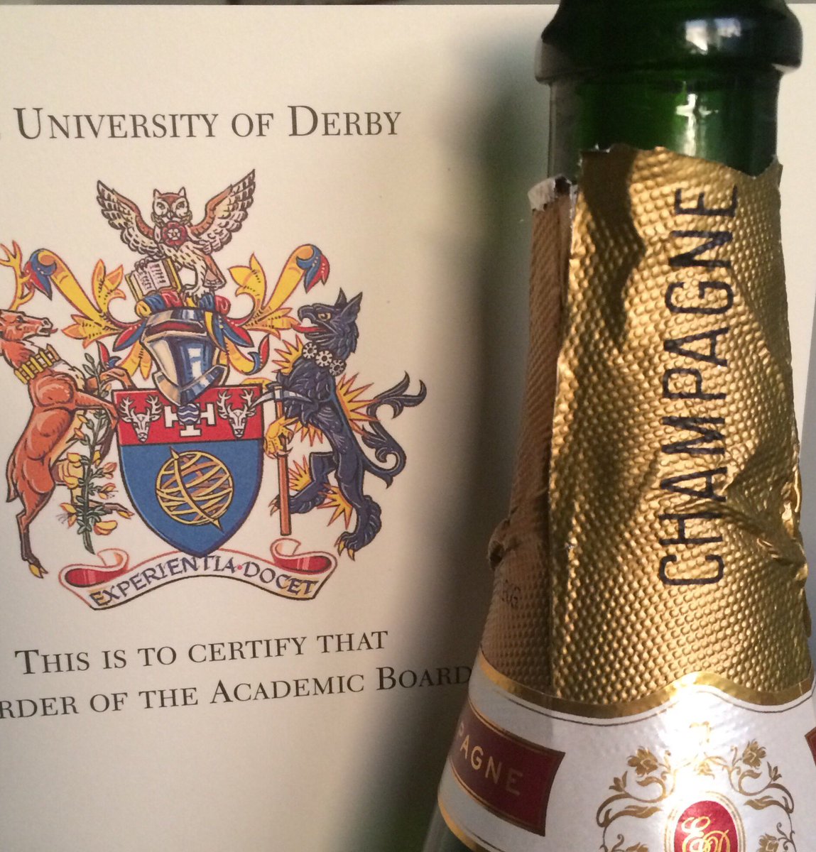 Celebrating MA graduation #derbyarts #DerbyGrad