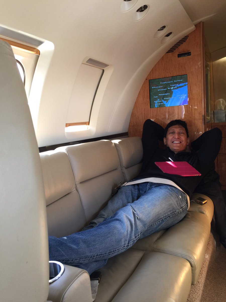 My first of two private jet flights today!!! :-)