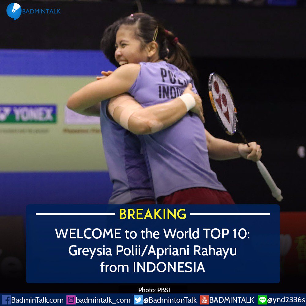 BadmintonTalk's tweet photo. WHATT A WONDERFUULL NIGHTT!!!
GREY APRI BISA MASUK FINAL
DAN MEREKA MASUK TOP 10!!!!

Hanya beberapa bulan semenjak dipasangkan di SUDIRMAN CUP, akhirnya mereka masuk TOP 10!!
SELAMAT!!!

#MissUniverse #Indonesia https://t.co/p9ZZbZQg6G