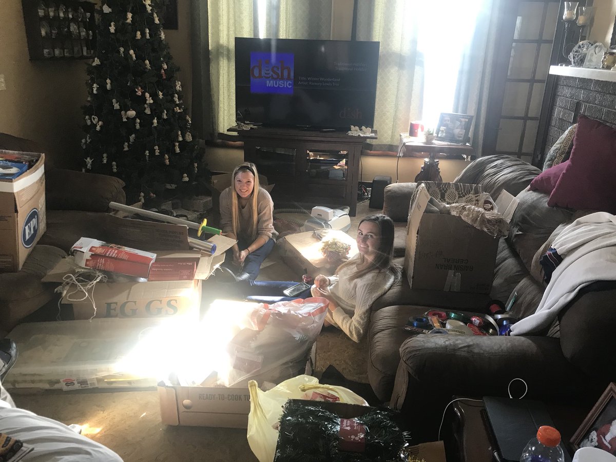 scottbishop1949's tweet photo. Little elves at work on my living room floor! #GarrettClaus https://t.co/ms2y0N9uWy