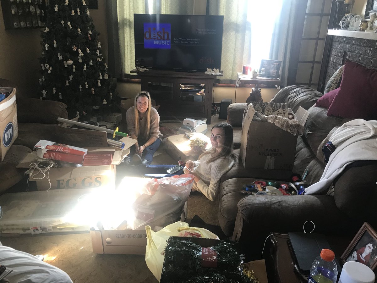 scottbishop1949's tweet photo. Little elves at work on my living room floor! #GarrettClaus https://t.co/ms2y0N9uWy