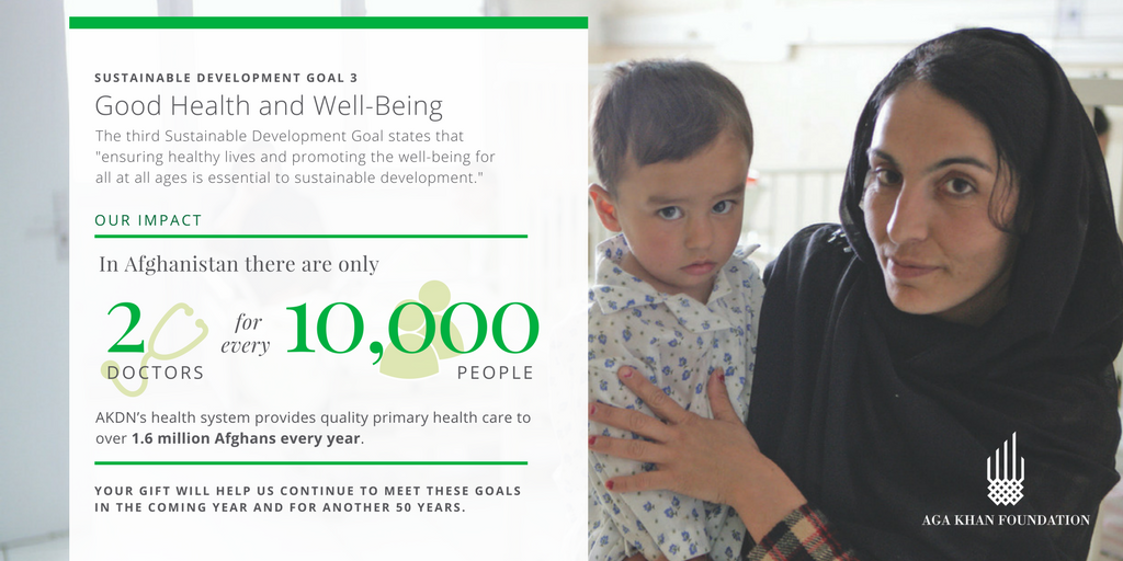 AKF_USA's tweet image. At @AKF_Global, we work to ensure that everyone, no matter where they're from, has access to quality healthcare. Your support helps make sure that @GlobalGoalsUN #3 about "Good Health and Well-Being" becomes a reality.