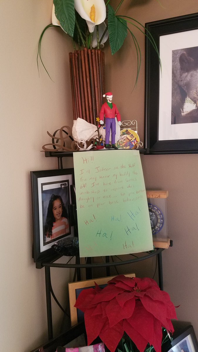 rockmaster9001's tweet photo. No #elfonashelf in this house. We've got #joker on a shelf! https://t.co/dIdFCmSOcZ