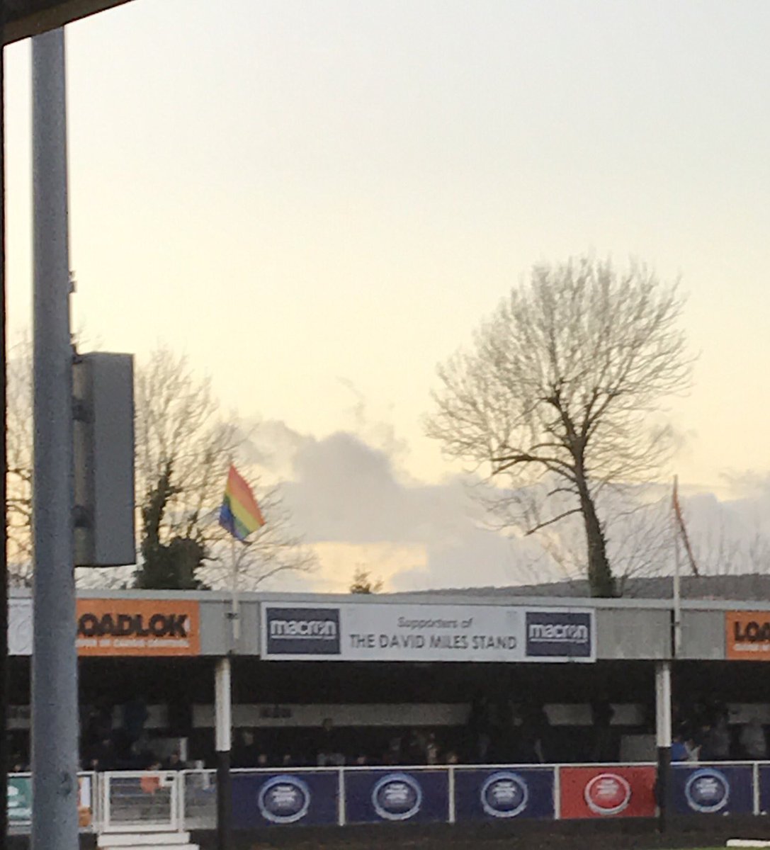 GeraldJonesLAB's tweet photo. Good to see the Rainbow flag flying over #Loadlok stadium @MerthyrTownFC today to support @stonewalluk @StonewallCymru #RainbowLaces campaign. https://t.co/uqd7nCJjtP