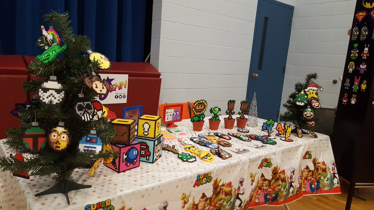 8bitjenn's tweet photo. First Ave Holiday craft sale... come by and say hello! #ottawa #ottawacrafter #613makers #8bitart #perlerbeads https://t.co/No8CxEGTQp