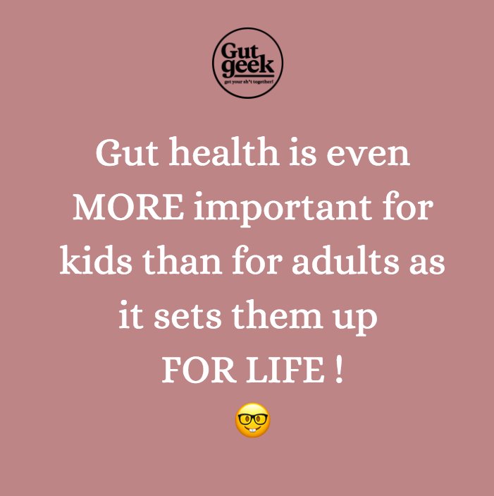 TheGutGeek's tweet photo. Gut health is even MORE important for kids than for adults as a healthy microbiome sets them up FOR LIFE! https://t.co/KfWUoxcZJC