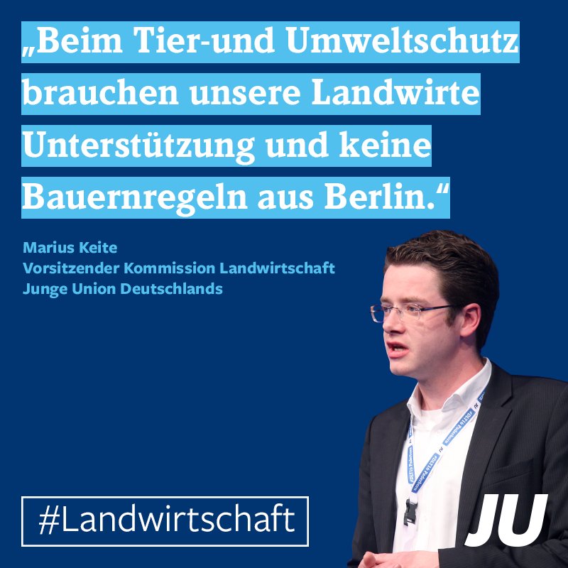 Junge_Union's tweet photo. Klare Linie der #JU beim Thema #Landwirtschaft auf dem #DLR17 in Weiherhammer! https://t.co/KqD8Zeue9e