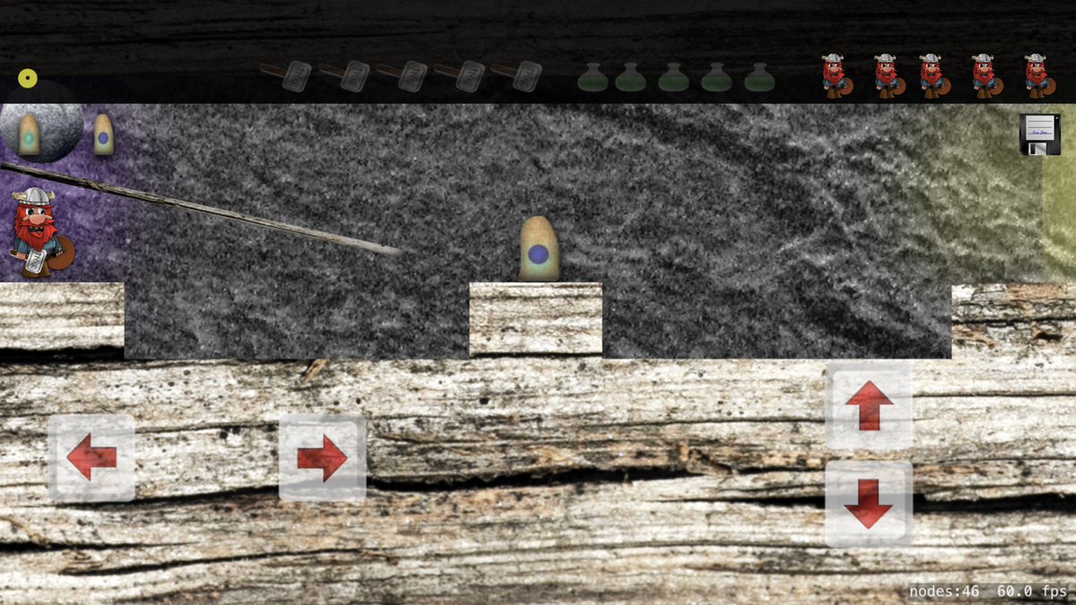 NicaTwitt's tweet image. 29 levels all perfect. Level 30 design and the hero becomes madness in all levels without having touched anything of the game programing 😞 #gamedev #indiedev #iosgamedev #indiegame #Xcode
Viking Platform - Eric & the 4 power stones #workinprogress.