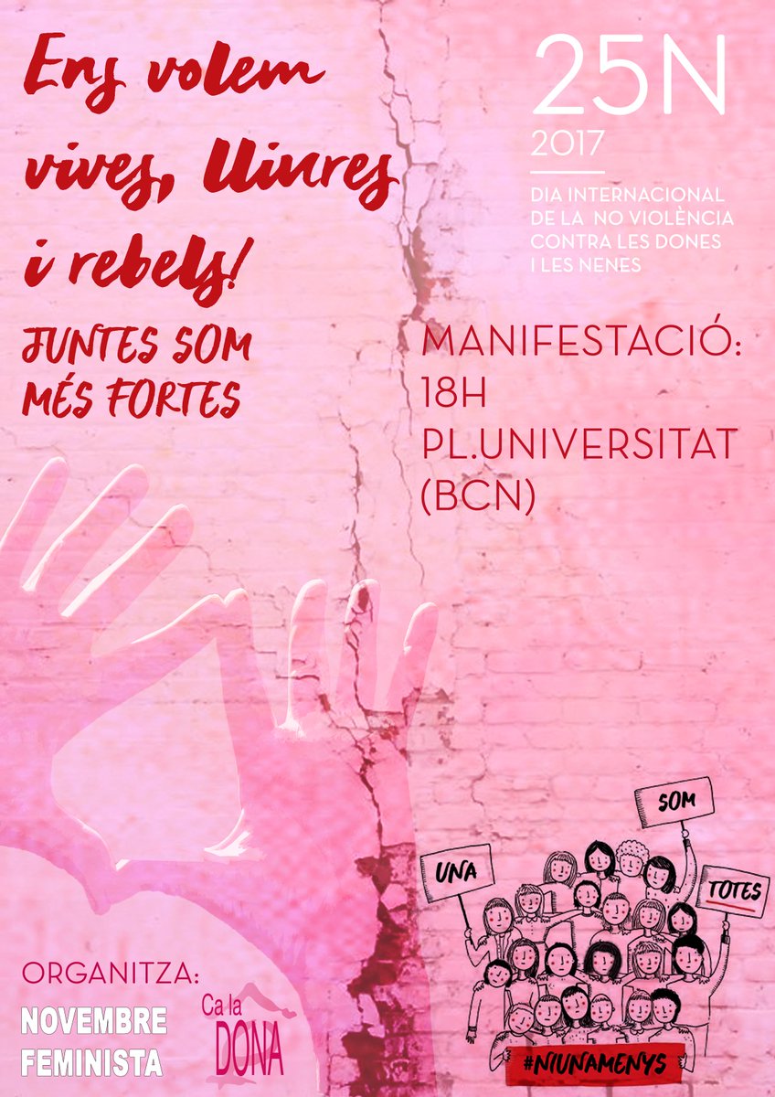 Trama_Genere's tweet photo. Aquest #25N, com cada dia, continuem lluitant contra les violències masclistes. Per una cultura i societat #lliures de violències, seguim en peu. https://t.co/8IbFzGJLiX