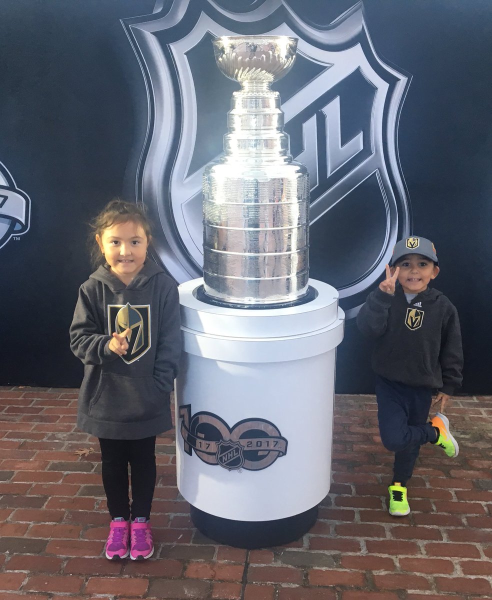 HockeyMomMafia's tweet photo. @GoldenKnights @ChanceNHL introducing The Stanley Cup to VGK!!
#vegasborn #minichance #hockey https://t.co/hLi81o5Kz4