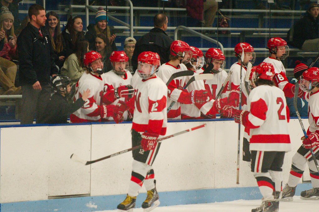 NHSdock's tweet photo. 🚨🚨Winter Sports Season Starts Tonight🚨🚨Your Boys Hockey Team Takes on NK @8:30 @BossIceArena 🚨🚨Bring a canned good for admission  @_THE_HERD  #packtheboss #narihopride https://t.co/VAY3DrZe5R