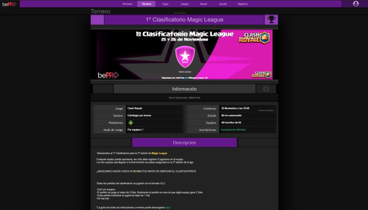 ProGaming_CR's tweet photo. ⚠️Ya podéis hacer el check-in y confirmar vuestra presencia en el 1º Clasificatorio‼️

⚔️ Las batallas empiezan a las 18:00 y a esa hora sabréis vuestro rival.

Para más información: https://t.co/eHt7WKOwRT https://t.co/nRfUcMjTMr