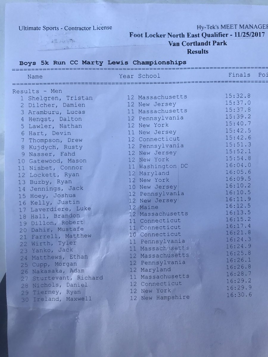 PennTrackXC's tweet photo. #FLNE17 BOYS RESULTS! https://t.co/56saCWfCYY