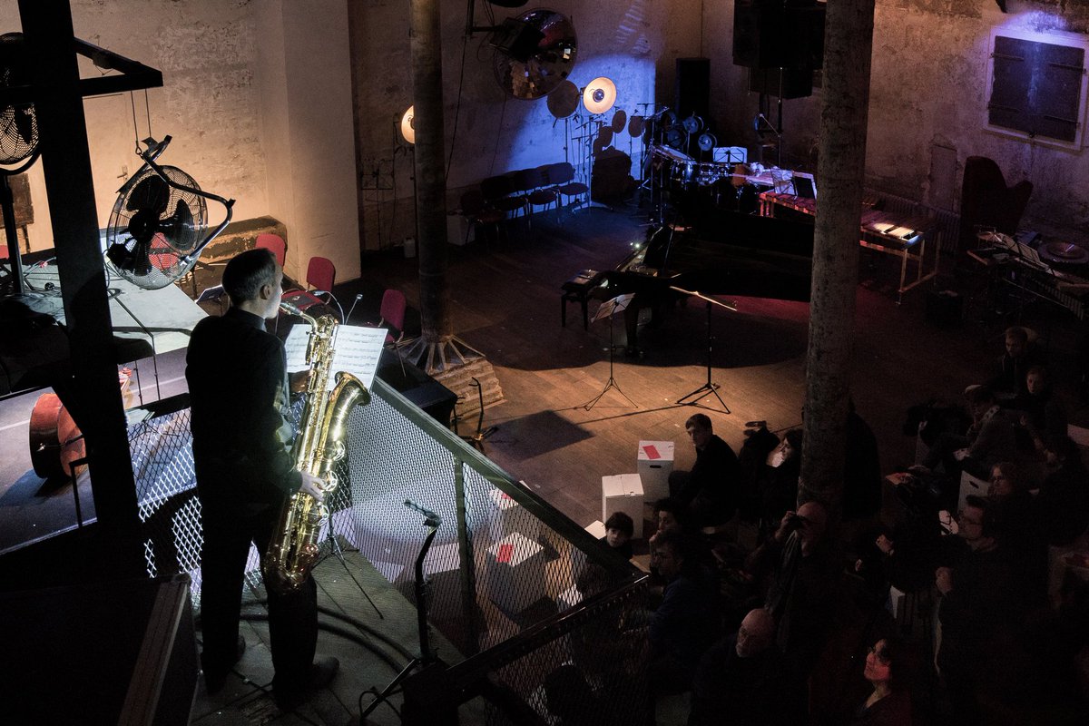 zafraanski's tweet photo. #IMPULS-Festival in der #Musikbrauerei Berlin mit #Zafraan, #SalomeKammer, #ManuelNawri und Musik von u.a. #GyörgiKurtág, #ElenaMendoza, #AnnetteMengel, #SarahNemtsov, #SamirOdehTamimi, #JohannesSchöllhorn und #NicolaiWorsaae. Danke allen Beteiligten, sehr schön war’s! https://t.co/zuX0fyQWOy