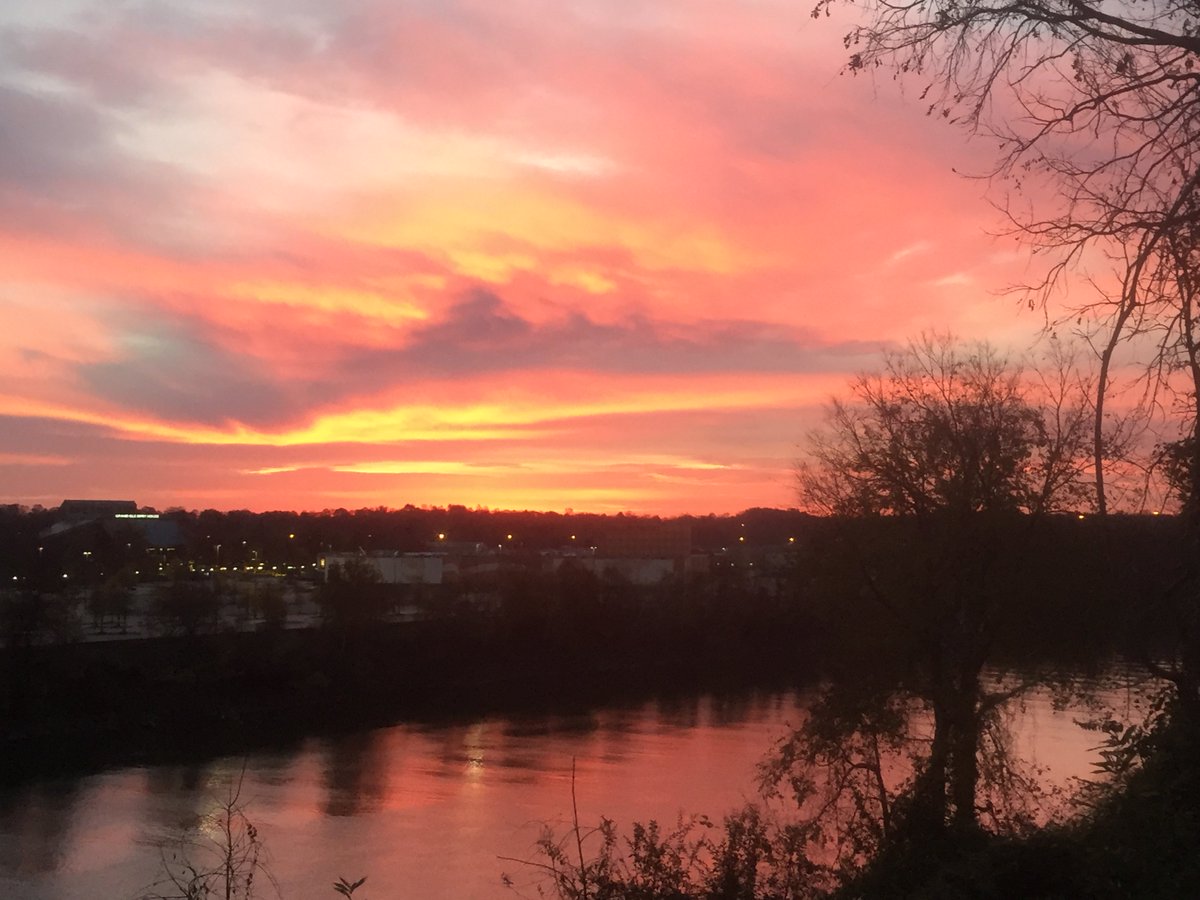 Sunrise over the Cumberland. Grab a gift certificate from us online: then you can both #optoutside and #shopsmall