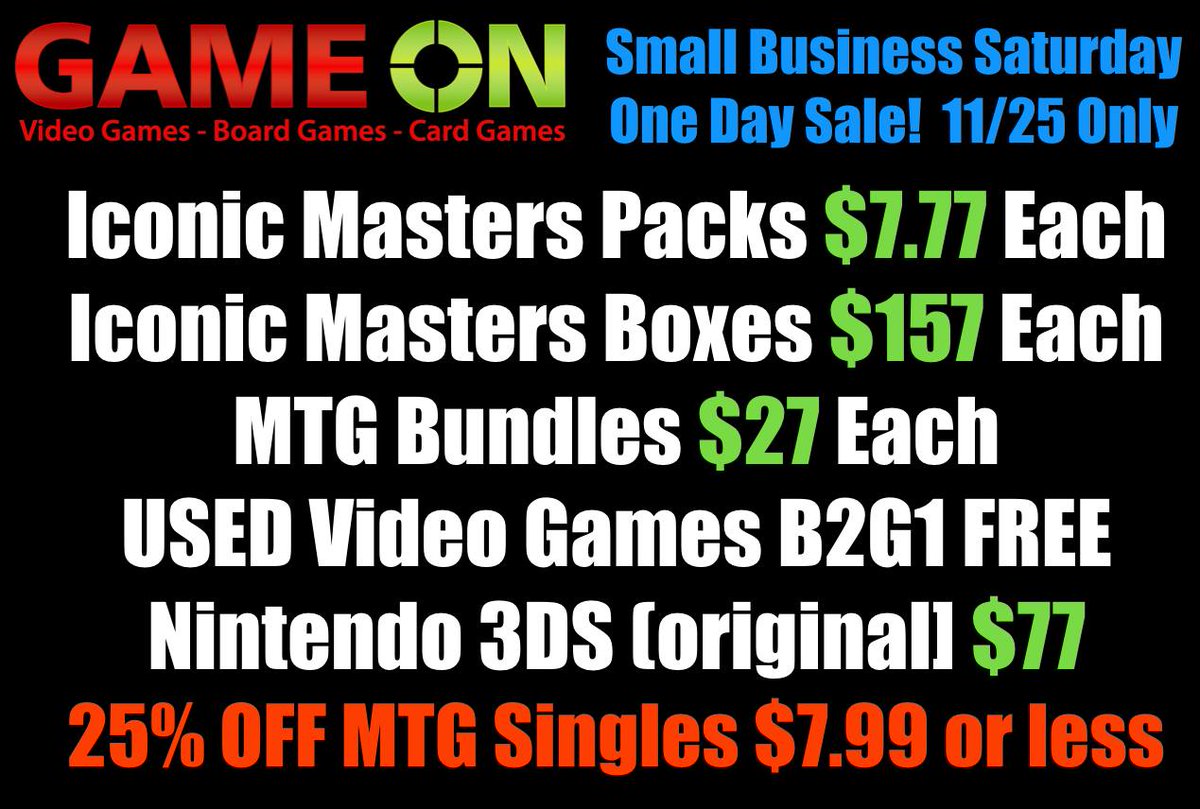 GameOnMichigan's tweet photo. #SmallBusinessSaturday Deals... TODAY only!
#GameOnSaginaw #GameOnMidland #GameOnMtPleasant
https://t.co/iDGMEdhuPo https://t.co/XZMxUsARkz
