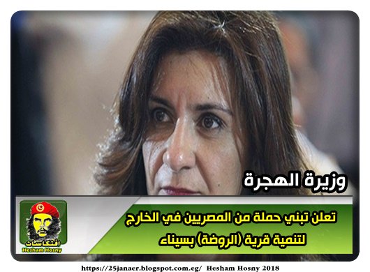وزيرة الهجرة تعلن تبني حملة من المصريين في الخارج لتنمية قرية (الروضة) بسيناء