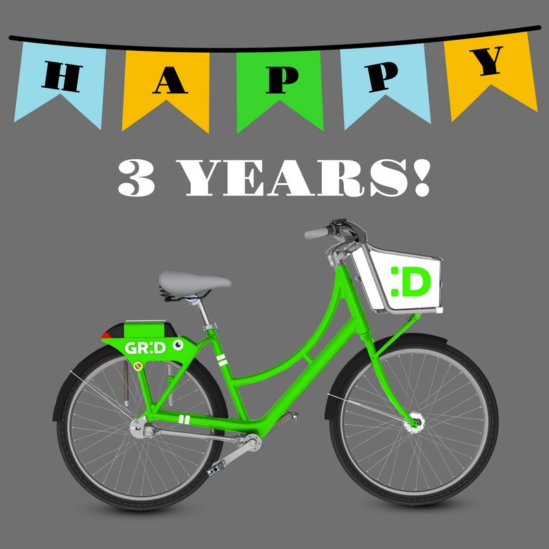 It's our Gridiversary! We now have nearly 21,000 members and 1,000 bikes in Phoenix, Mesa, Tempe and Scottsdale! Thank you, Gridsters.