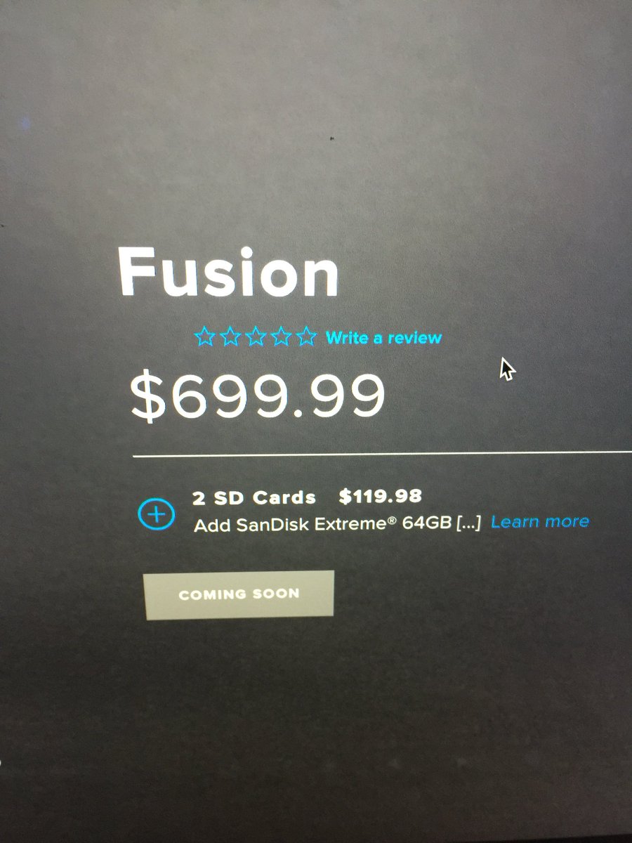 jonliberman's tweet photo. @GoPro is this a joke??? you keep pushing the release date 😡😡😡 #gopro #fusion #goprofusion @GoProMX @gopro https://t.co/eNHsHSaJfw